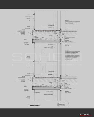 Fassadenschnitt – Ausführungsplanung